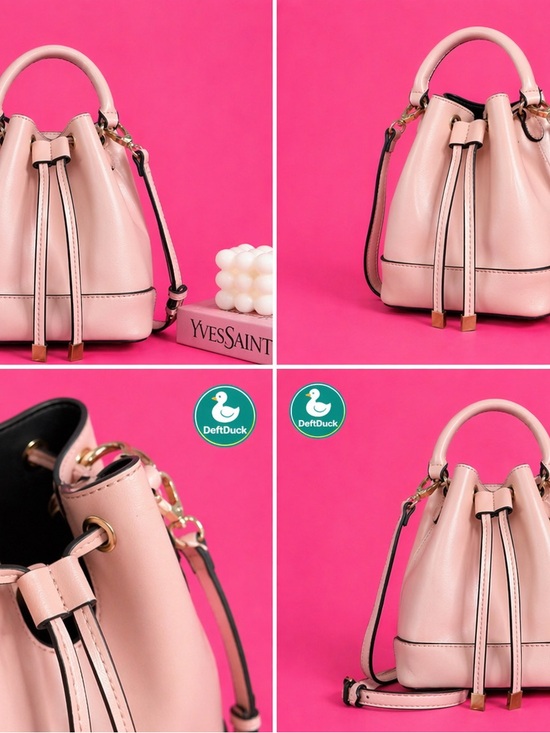 Forever 21 Handbags - Forever 21 Blush Pink Drawstring Mini Bucket Bag